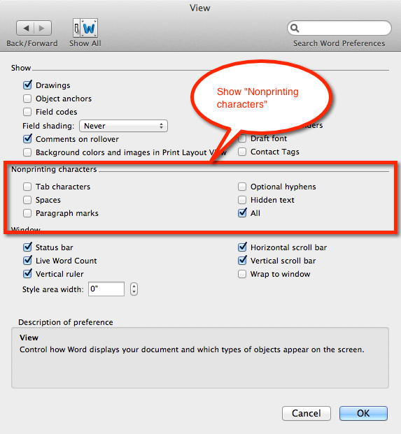 remove comments from word 2011 for mac